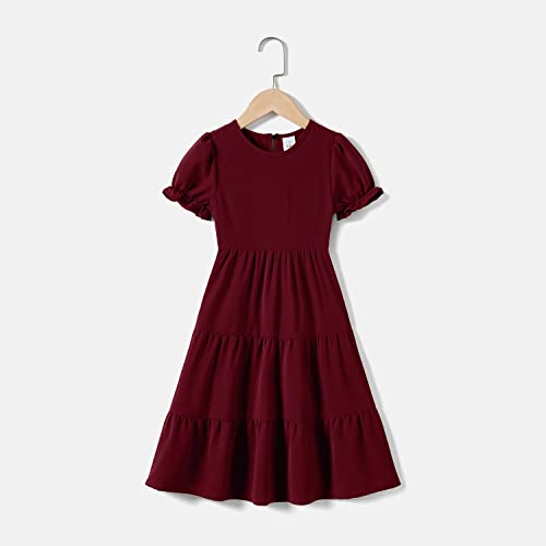 Mommy and Me Burgundy Boho Dresses for Kids