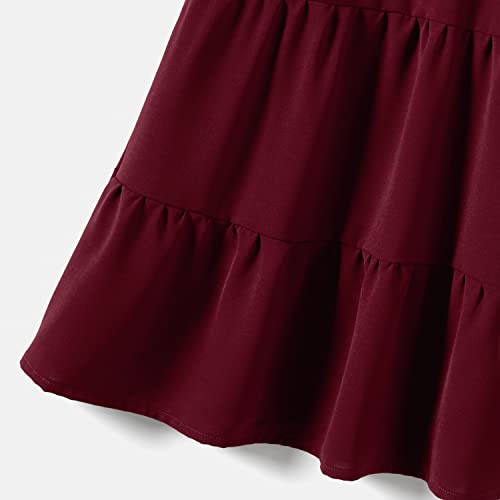 Mommy and Me Burgundy Boho Dresses for Kids