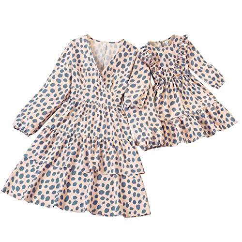 Mother-Daughter Floral Ruffle Midi Dress Set