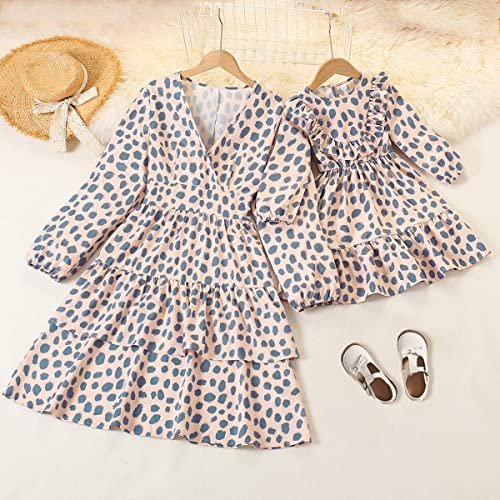 Mother-Daughter Floral Ruffle Midi Dress Set