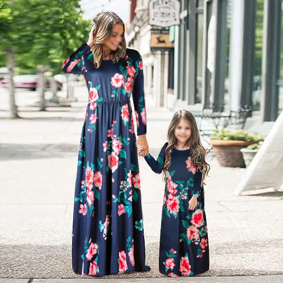Mommy and Me Floral Maxi Dress Set