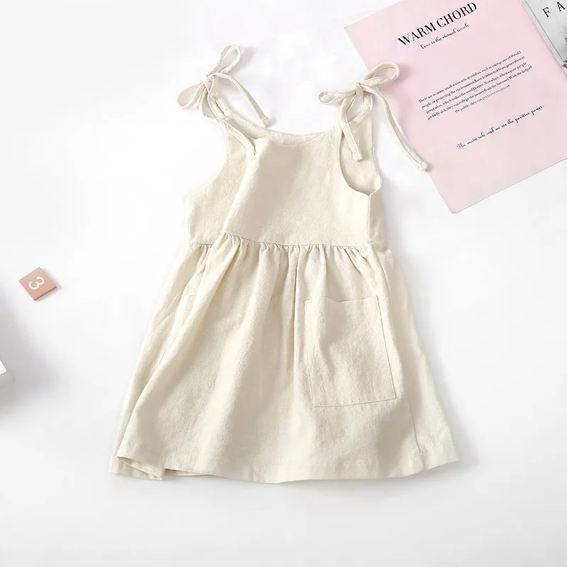 Girls' Sleeveless Summer Cotton Sundress