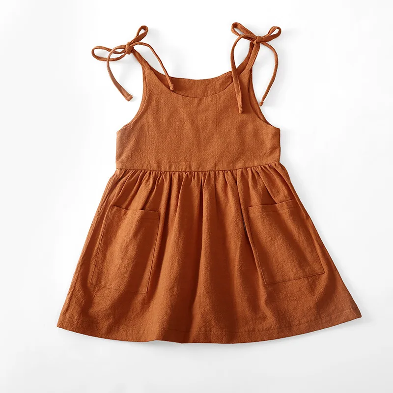 Girls' Sleeveless Summer Cotton Sundress