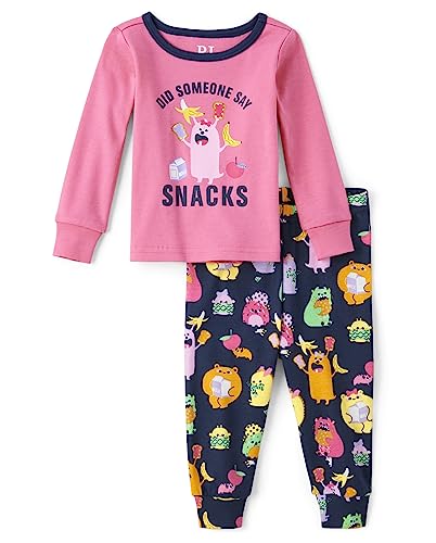 Snug Fit Snack-Themed 2-Piece Pajama Set