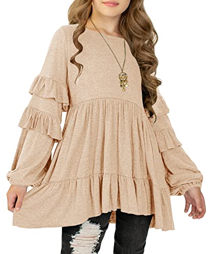 Beige Ruffle Babydoll Blouse