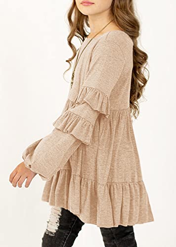 Beige Ruffle Babydoll Blouse