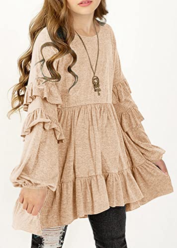 Beige Ruffle Babydoll Blouse