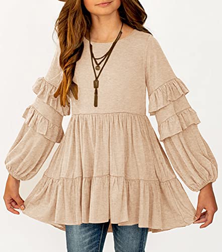 Beige Ruffle Babydoll Blouse