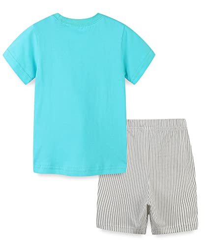 Toddler Boys' Green Truck Summer Outfit Set