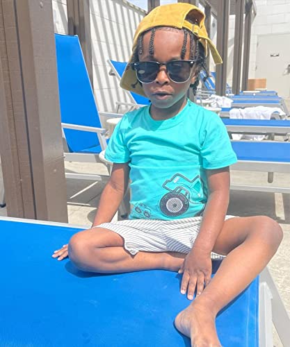 Toddler Boys' Green Truck Summer Outfit Set