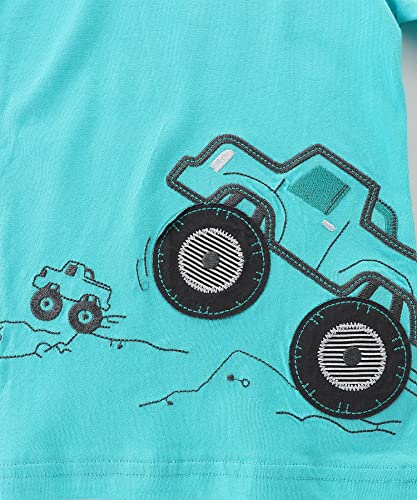 Toddler Boys' Green Truck Summer Outfit Set