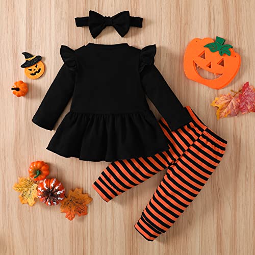 Ruffle Pumpkin Tunic & Stripe Pants Set