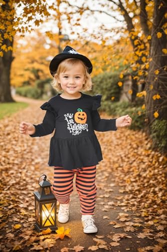 Ruffle Pumpkin Tunic & Stripe Pants Set