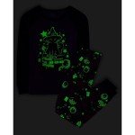 Witchy Cat Halloween Matching Pajama Sets for Kids