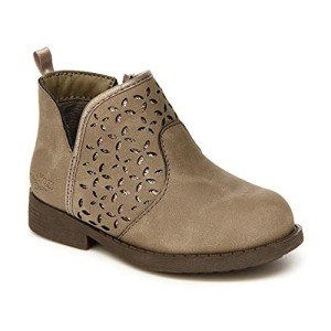 OshKosh B'Gosh Girls Taupe Ankle Boots, Size 12