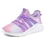 Gradient Purple Kids Tennis Shoes - Lightweight Sneakers