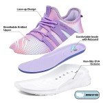 Gradient Purple Kids Tennis Shoes - Lightweight Sneakers