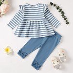 Cute Girl Long Sleeve Ruffle Outfit