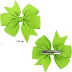 40-Piece Pinwheel Hair Bows for Kids