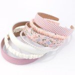 7 Pack Trendy Pink Headbands for Girls