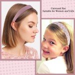 7 Pack Trendy Pink Headbands for Girls