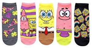 SpongeBob SquarePants & Patrick 5 Pack Ankle Socks