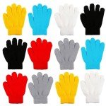 Cooraby Kids' 12 Pairs Warm Stretchy Magic Gloves