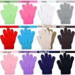 Cooraby 12 Pairs Kids' Colorful Winter Gloves