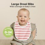 8-Pack Organic Baby Bibs - Soft Cotton Set