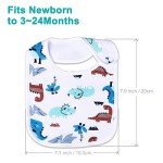 Organic Cotton Baby Bibs Set - 12 Pack