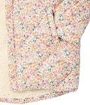 Girls' Long Floral Puffer Coat - Cream