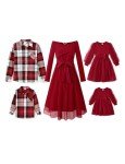 Mommy and Me Burgundy Midi Dress Set