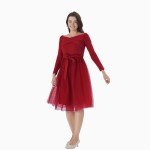 Mommy and Me Burgundy Midi Dress Set