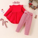 Toddler Christmas Outfit Set with Ruffle Dress