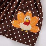 Thanksgiving Ruffle Sleeve Turkey Outfit for Toddlers