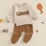 Thanksgiving Turkey Print Outfit for Toddler Boys