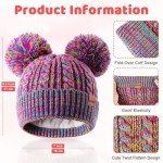 Cozy Rainbow Pom Pom Beanie for Kids
