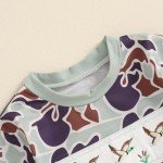Camouflage Duck Sweatshirt Romper