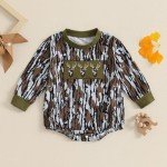 Camouflage Deer Sweatshirt Romper
