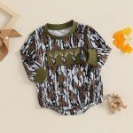Camouflage Deer Sweatshirt Romper