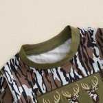 Camouflage Deer Sweatshirt Romper