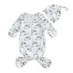 Mallard Duck Knotted Gown and Hat Set