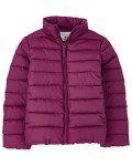 Girls' Purple Rose Medium Weight Puffer Jacket