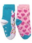 Cute Llama & Heart Fuzzy Slipper Socks for Girls