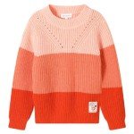 Color Block Rainbow Sweater for Girls 11-12 Years