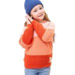 Color Block Rainbow Sweater for Girls 11-12 Years