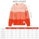 Color Block Rainbow Sweater for Girls 11-12 Years