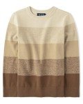 Cinnamon Stripe Crew Neck Sweater 