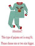Reindeer Christmas PJs for Little Boys in Green