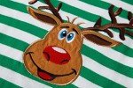 Reindeer Christmas PJs for Little Boys in Green